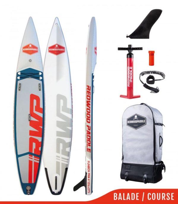 Redwoodpaddle Funbox Pro V 12'6 x 27"5 blue med Dropstitch Fusion-dobbeltlagskonstruktion